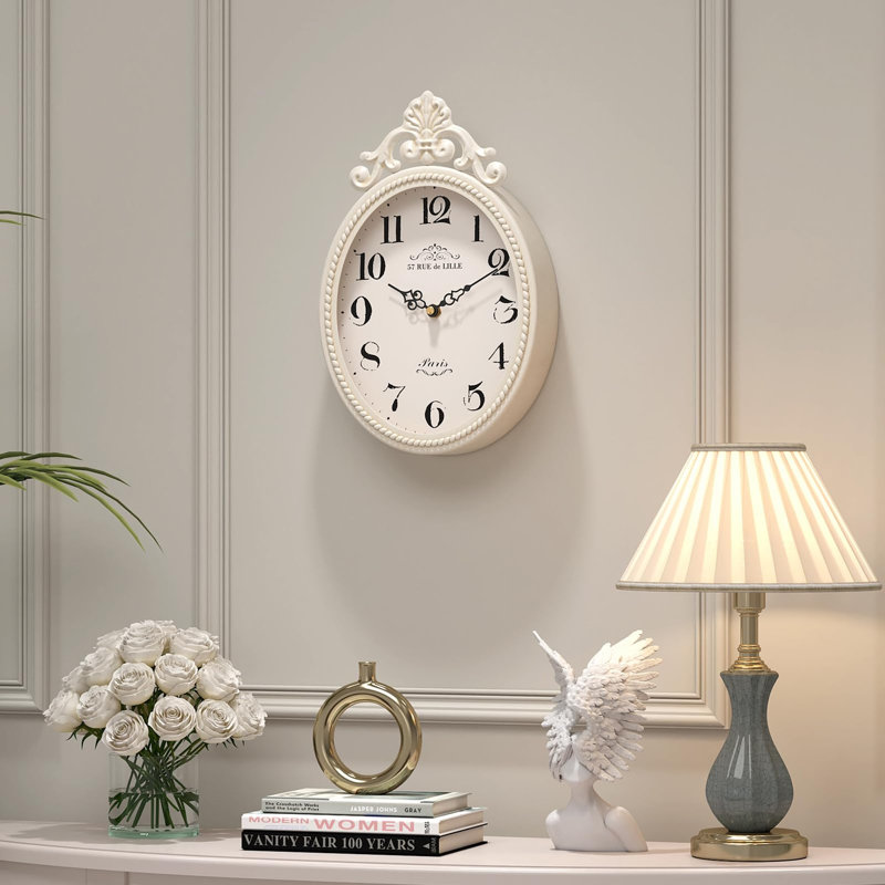 Petite horloge murale, Ivory White