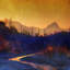 «Sunset Saguaros Stream», impression sur toile tendue-16030419