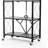 3-Tier Metal Storage Cart With Rolling Wheels, Foldable Design For Multi-Purpose Use In Home And Office