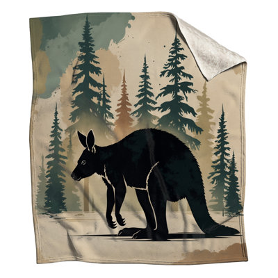 Couvertures Kangaroo Silhouette Forest