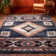 Lorelee Moroccan Area Rug in Blue/White