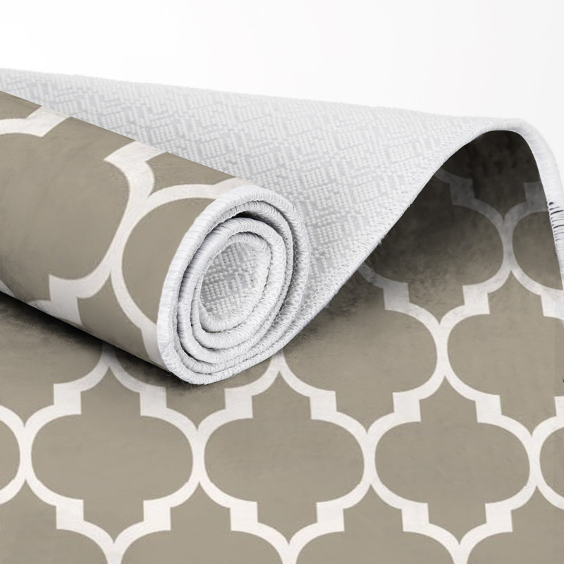 Ensemble de tapis de bain 2 pièces Richie, Brun / blanc