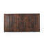 Banc de repose-pieds Shami, capitonnage en velours brun, fer doré, 49 pouces-121481476