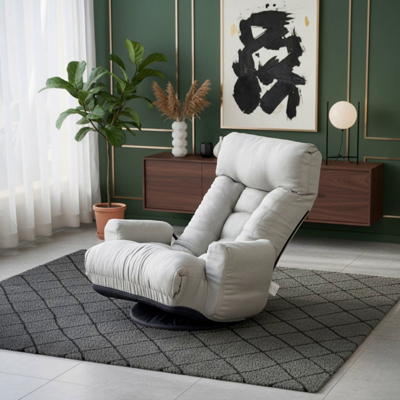 Adjustable Head And Waist Game Chair, 360 Degree Rotatable Sofa For Living Room, Ergonomic Lounge Chair With Phone Holder