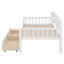 Lit de jour simple en bois de pin avec deux tiroirs de rangement-1369658787