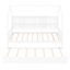 Lit simple blanc avec lit gigogne et tablette, structure, espace de jeu semi-fermé, lit gigogne en bois, tablette pour, toit de rêve-660802223