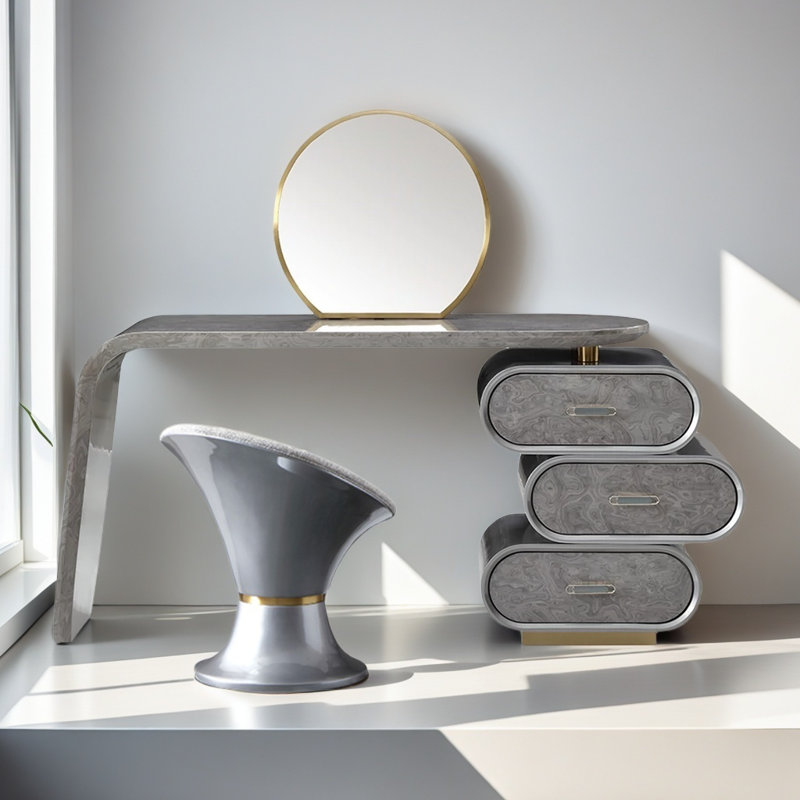 Commode simple italienne luxueuse gris clair