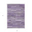 Tapis extérieur lavable rayé mauve et gris 3 pi x 5 pi