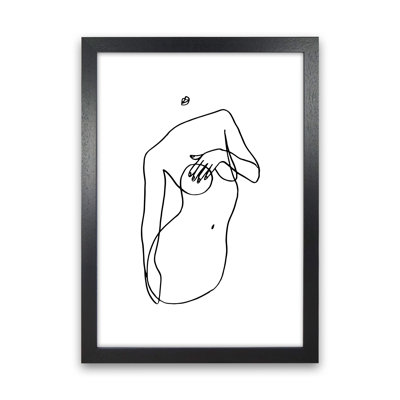 Covering Breasts With One Hand - Print