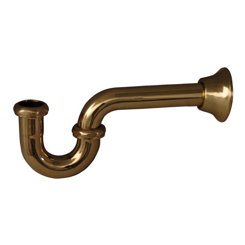 Tubular P Trap, Polished Brass