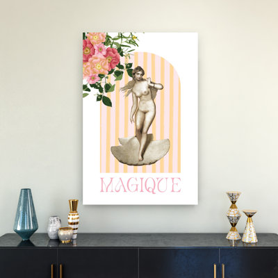 Floral Venus Arch Classic Dreamy Elegant Rose Nature Flower Wall Art Print