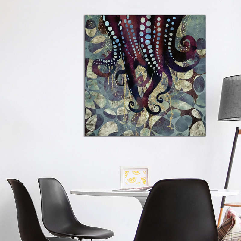 Metallic Ocean II - Print on Canvas, Wrapped Canvas, 93.98 cm H x 93.98 cm W x 1.91 cm D