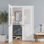 Porte standard 80 po en verre massif semi-dépoli 80 po