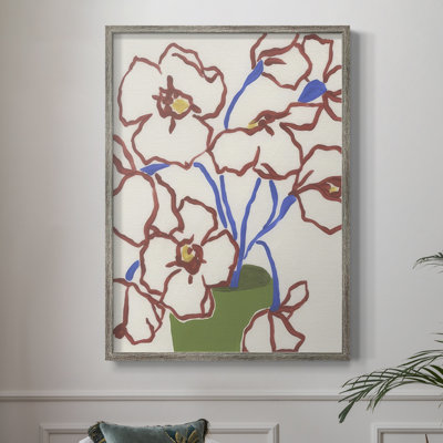 Reproduction encadrée Petal Perimeter II - bois massif