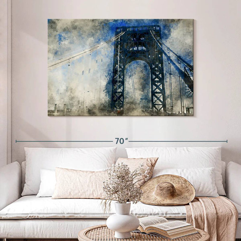 Lilie Abstract Bridge, 32" H x 48" W
