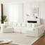 Tissu en chenille beige modulaire de 151,6 po, 5 sièges, 11 coussins, sans assemblage, confort de style nuage, conception polyvalente de la chaise artistique