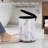 Carrara Noir Small Bathroom Step Trash Can with Lid, 0.8 Gallon, Marble Look