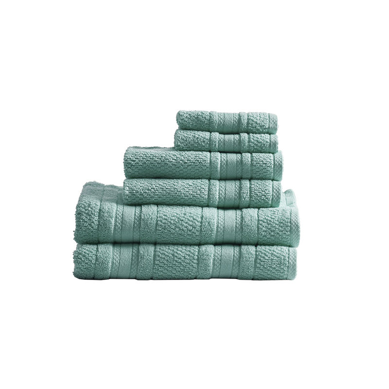 Super Soft Cotton Quick Dry Bath Towels with High Absorbency (Set of 6 Multi-Sizes), Teal