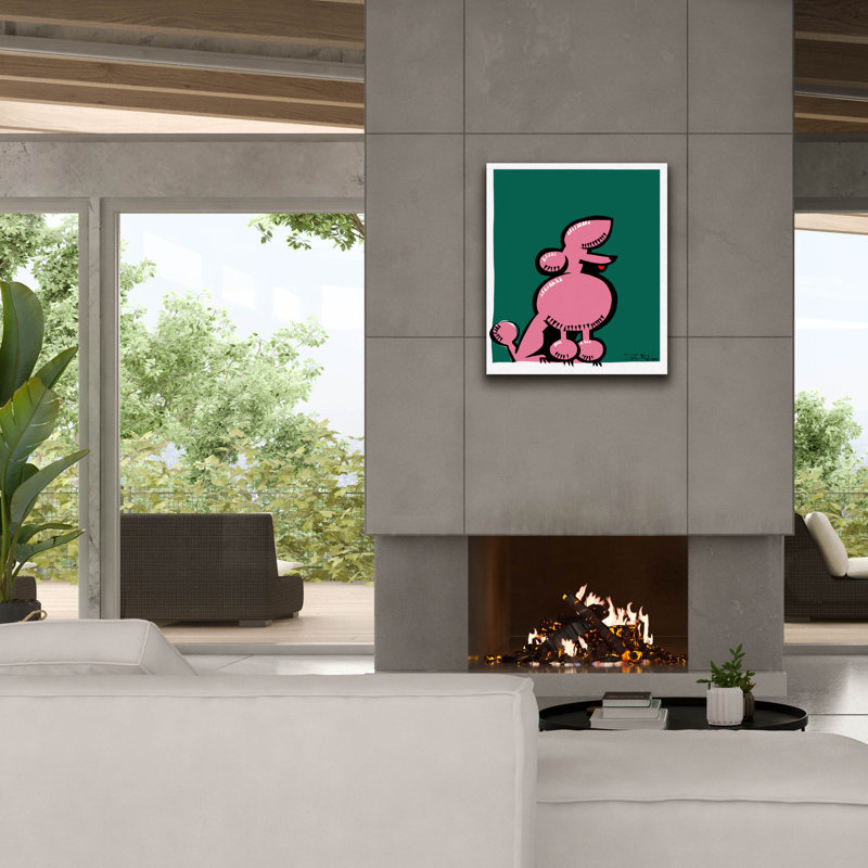 "Caniche rose" par Irena Orlov, H 30 po x l 26 po