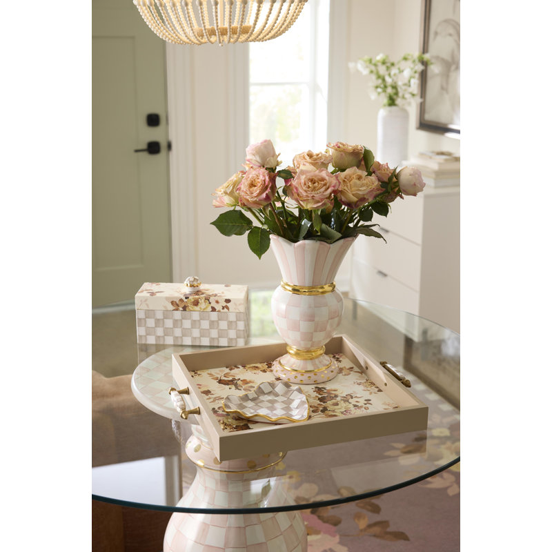 Wild Rose Washable Rug, Taupe, Rectangle 8' x 10'