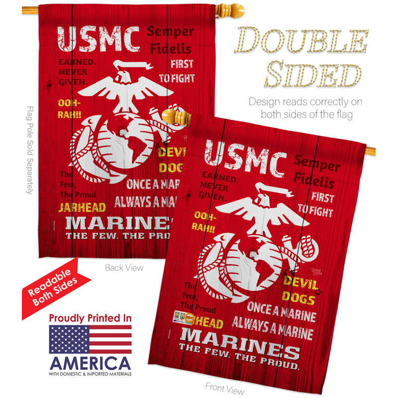 Polyester 40 x 28 po american mc 2 faces drapeau maison