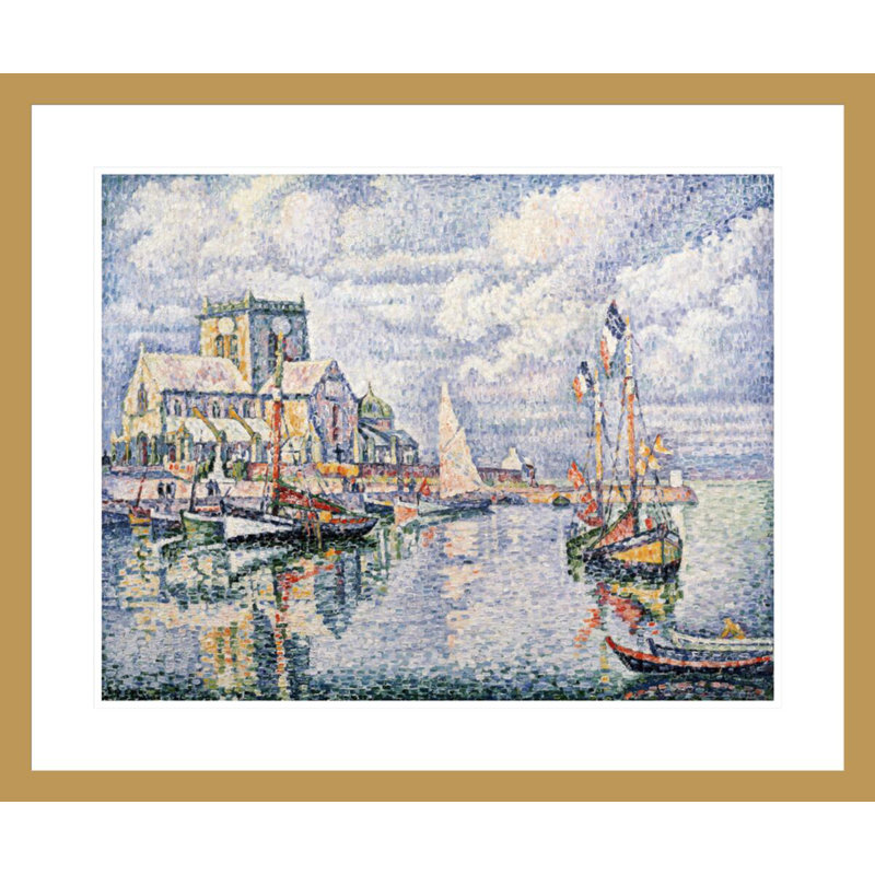 Le Port de Barfleur par Paul Signac - Estampe numérique, H 20,88 po x l 29,5 po