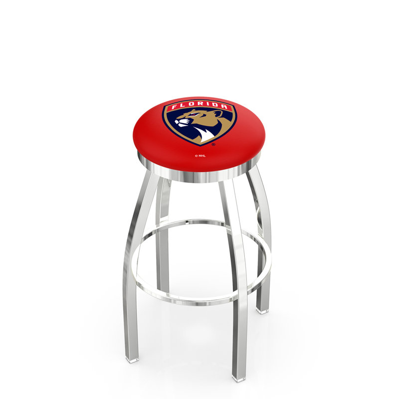 NHL Swivel Extra Tall Stool, Florida Panthers, Chrome, "Extra Tall (36" Seat Height)"