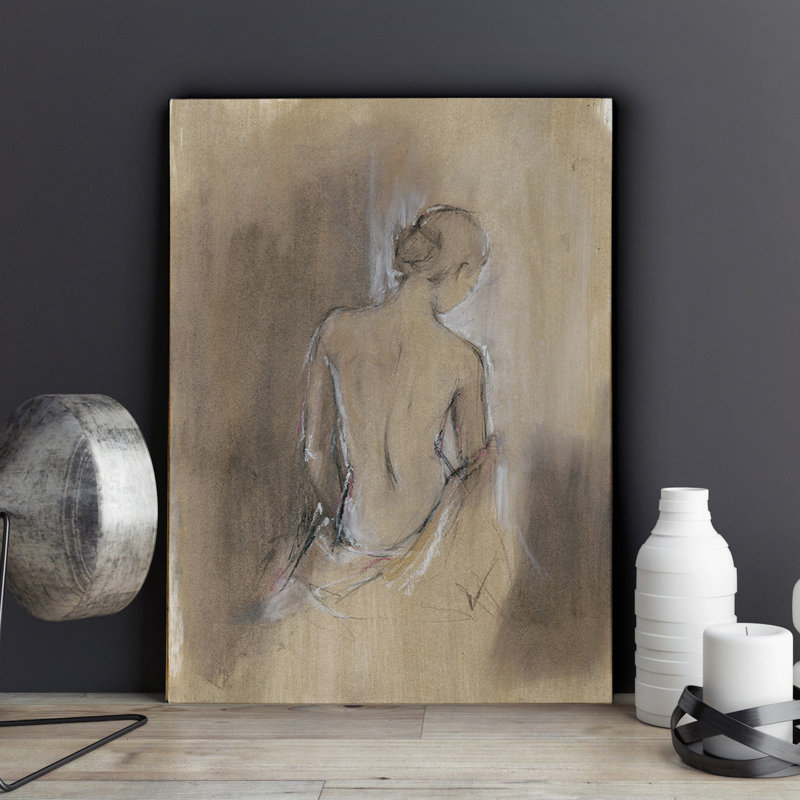 «Draped Figure II», reproduction d'art sur toile tendue, H 24 po x l 32 po x P 1,5 po