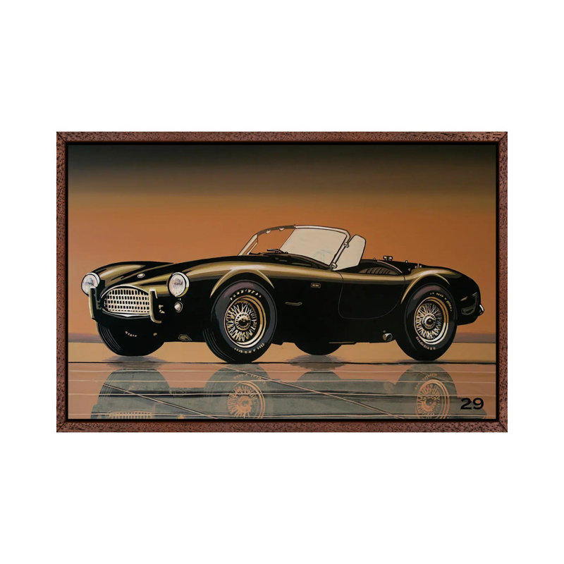 Shelby Cobra 1962 by Paul Meijering - Floater Frame Print on Canvas
