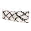 Oreiller à fermeture à glissière géométrique en polyester 14 po x 36 po noir et blanc