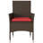  Patio Chairs With Cushions 2 Pcs Brown Poly Rattan-1711995087