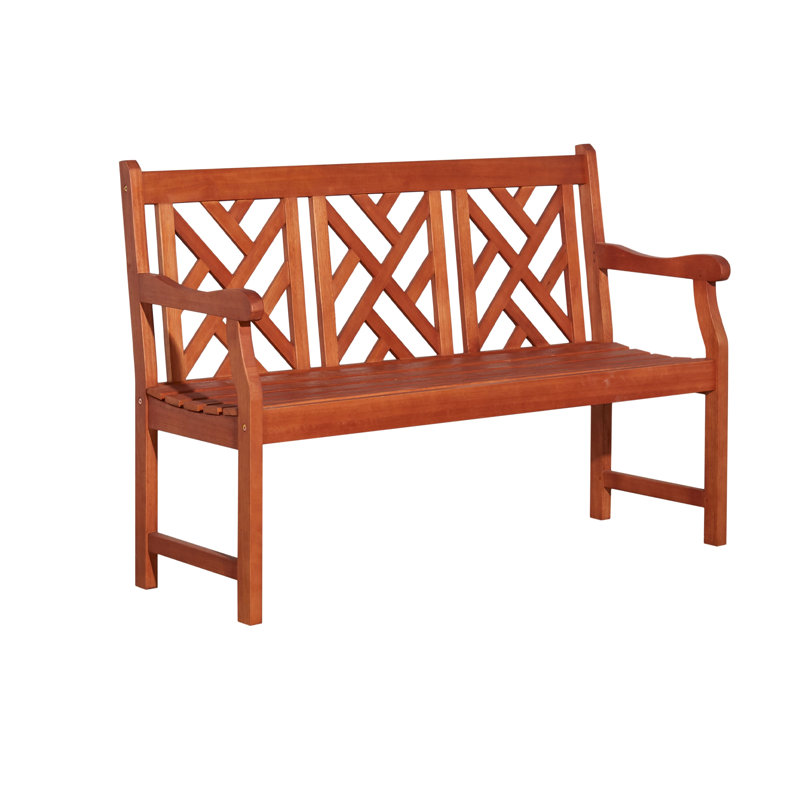 Banc de jardin en bois Awaiz, Brun