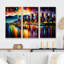 «Colorful City In Vancouver III», reproduction sur toile 3 pièces-1217128855-1217128857