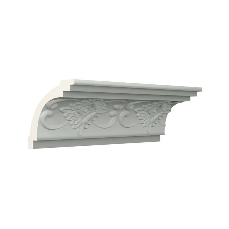 Endurathane Terrel Crown Moulding, 3 1/8"H x 3 1/8"P x 4 1/2"F x 96"L, Factory Primed