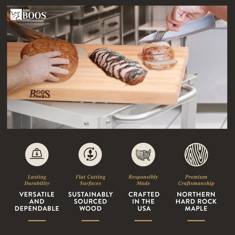 Cucina Culinarte Kitchen Cart with Maple Top