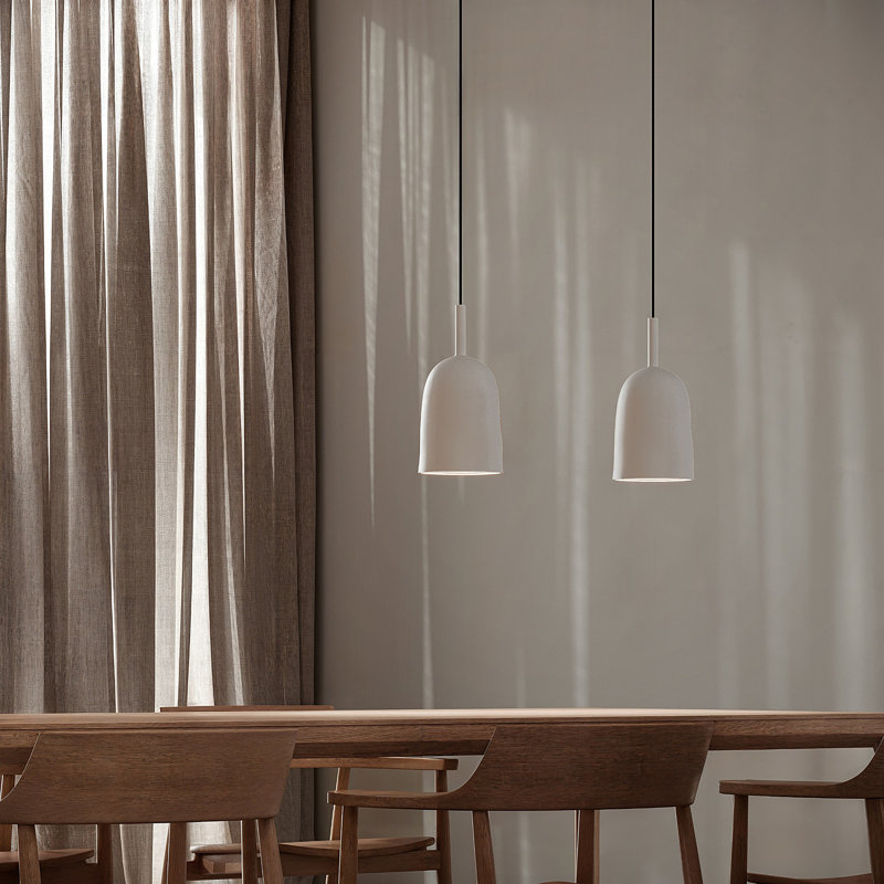 Vessel Pendant Light, Stone, 21" H x 14.5" W x 9" D, Black