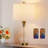 26" Glass And Metal Modern Table Lamp With USB Ports (Brass) - MCM Funky Modern Accent Table Lamps For Bedroom Bedside/Nightstand, Living Room & Desk-37290727