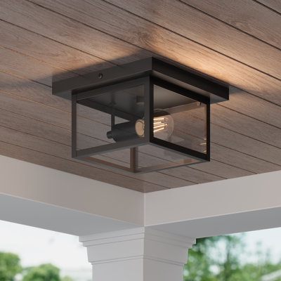 Evanton 8" Wide 1-Light Outdoor Flush Mount