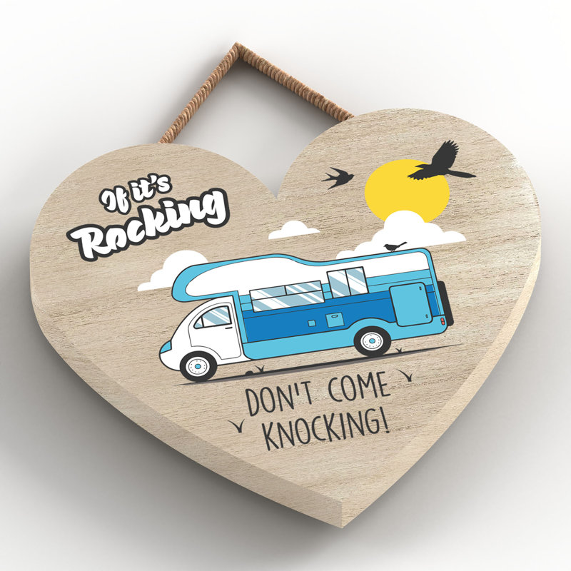 Caravan Come Knocking - Print on MDF, 9cm H x 10cm W x 0.5cm D