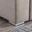 Canapé modulaire double en lin 6 pièces avec pieds interchangeables, repose-pieds et coussins