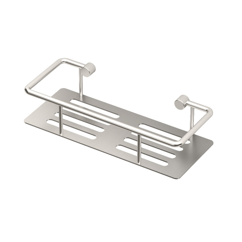 Elevate Wall Mount Stainless Steel Rectangle 10" W Shower Shelf | Bathroom Shower Caddy, Satin Nickel