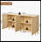 4-Door Buffet Storage Cabinet, Console Sideboard For Kitchen, Dining Room & Entryway, Oak