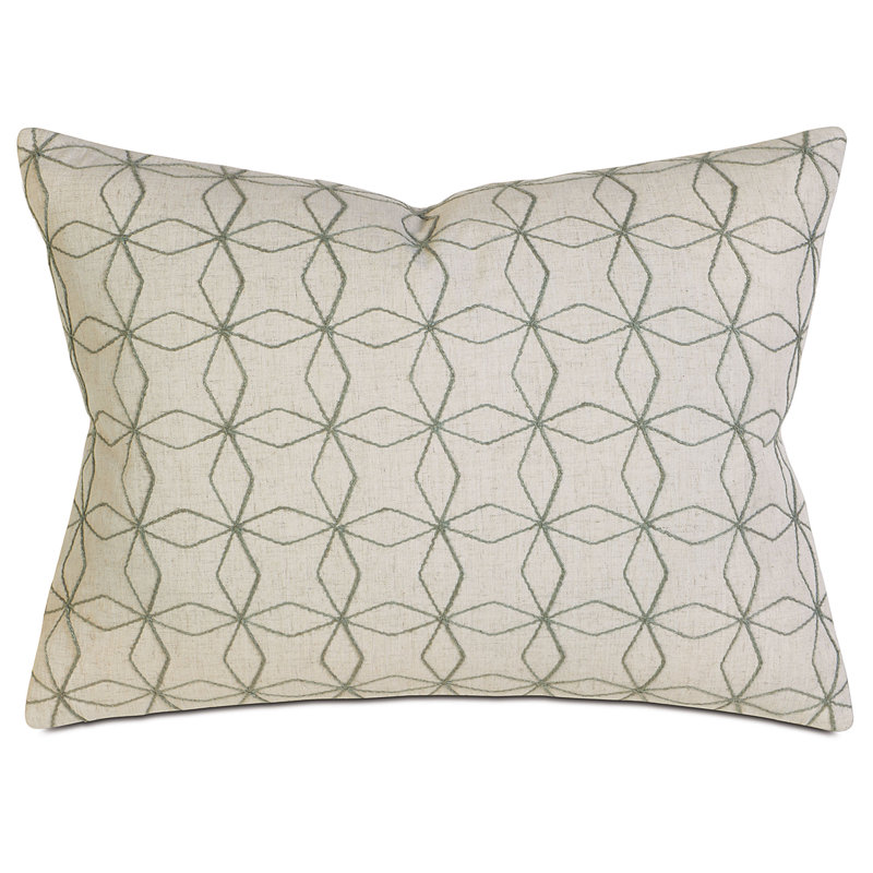 Laurel Polyester Geometric Sham Set, Standard, Denim