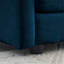 Canapé modulaire surdimensionné en L avec repose-pieds réversible en chenille bleue Free Combination Comfy Upholstery