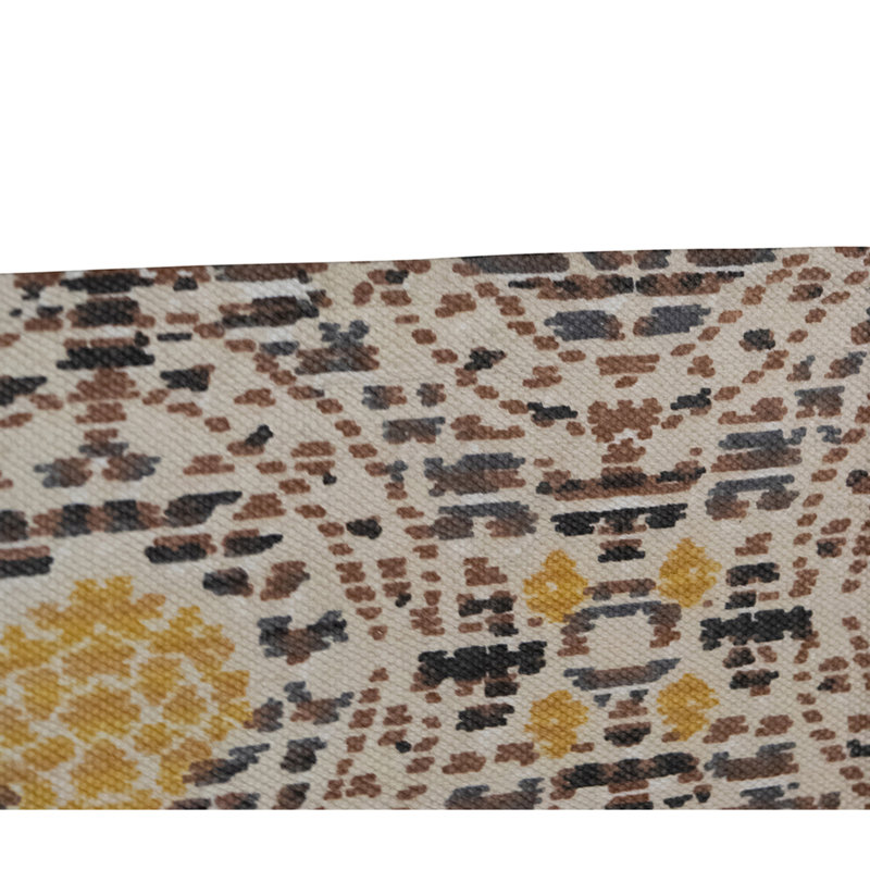 Flatweave Wool Area Rug in White And Multi