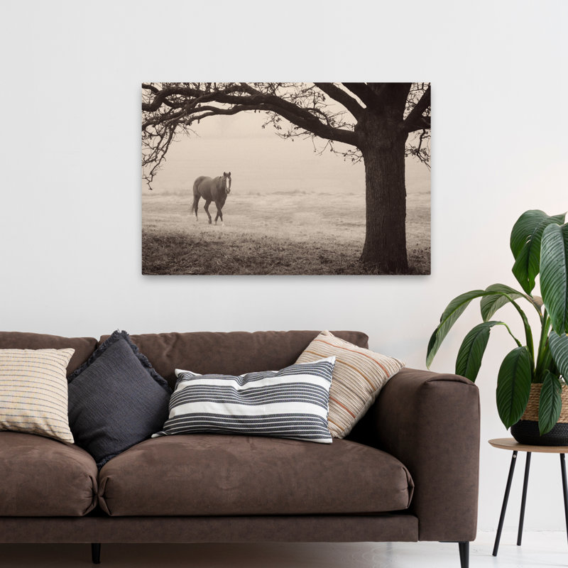 Cheval brumeux contemporain et moderne I, H 48 po x l 32 po