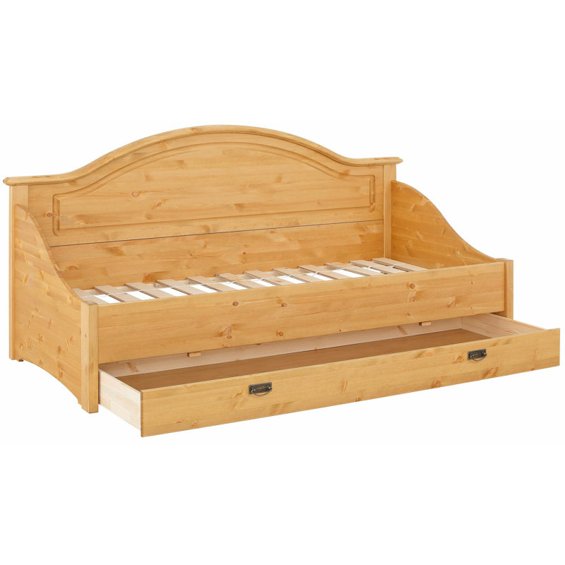 De Soto Solid Wood Daybed, Natural Brown Oil