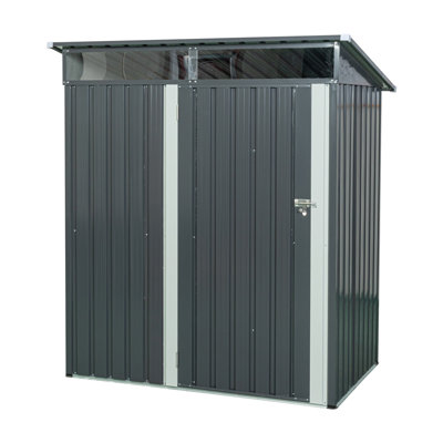 Abri de rangement extérieur en métal 5 pi x 3 pi transparent