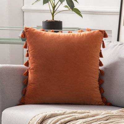 Ensemble carré de 2 housses de coussin en velours