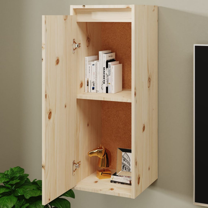 Gesell Pine Solid Wood Floating Shelf, 30cm H x 60cm W x 30cm D, Brown